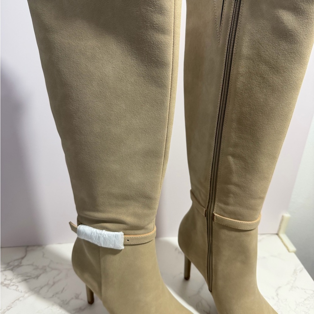 BCBG Generation Women's Abbin Beige Suede Dress Boot -- 6.5 - Picture 5 of 12